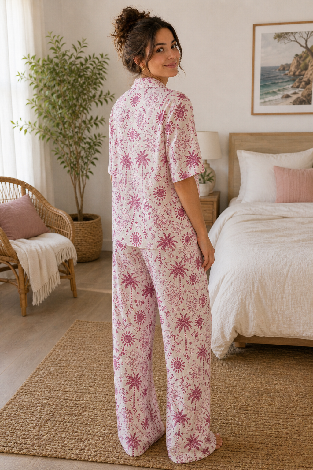 Pyjama Palmier Rose