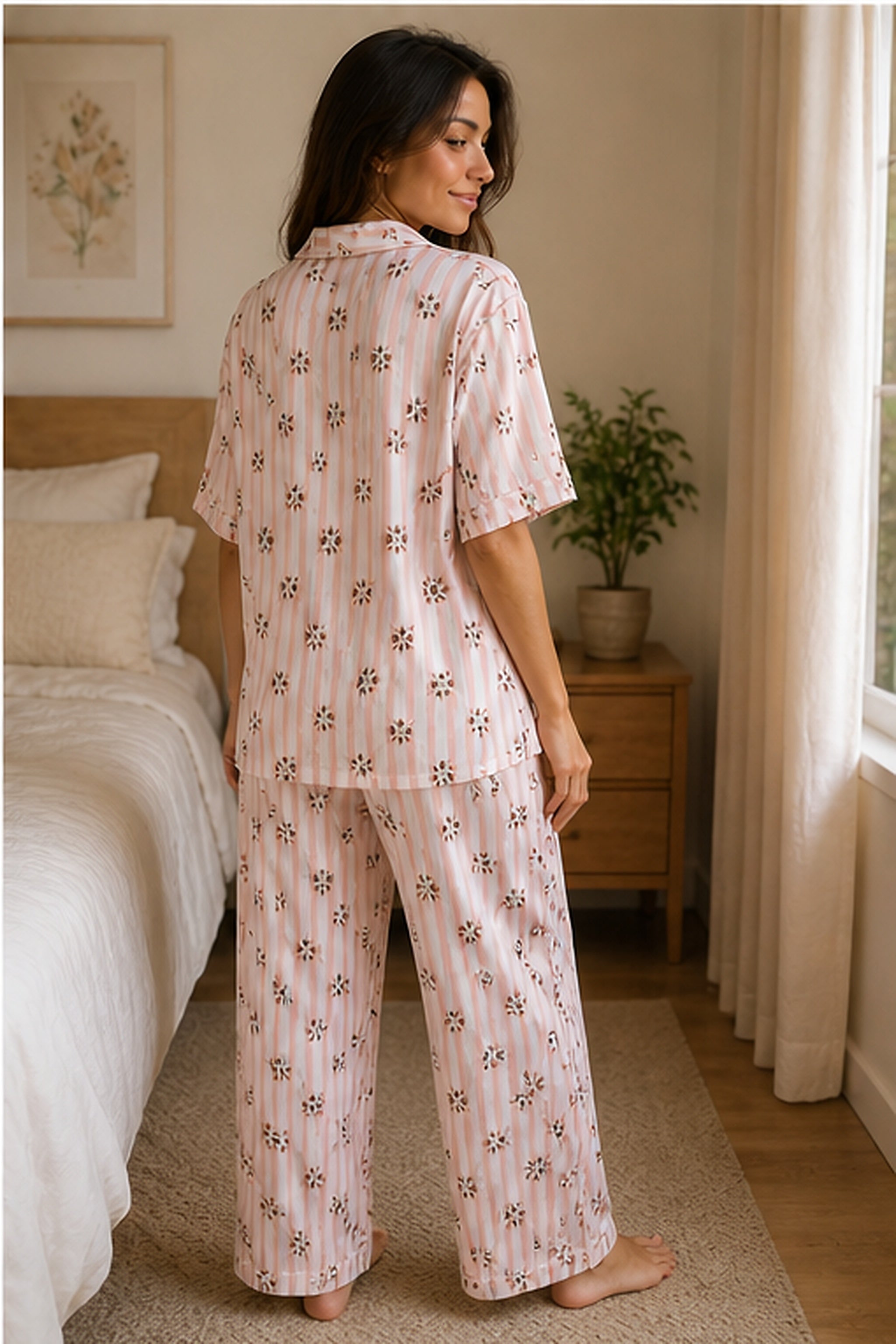 Pyjama Rayé Rose