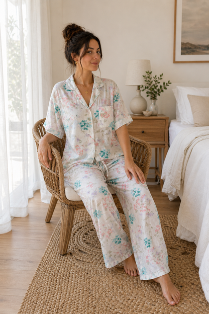 Pyjama Fleuri Rose